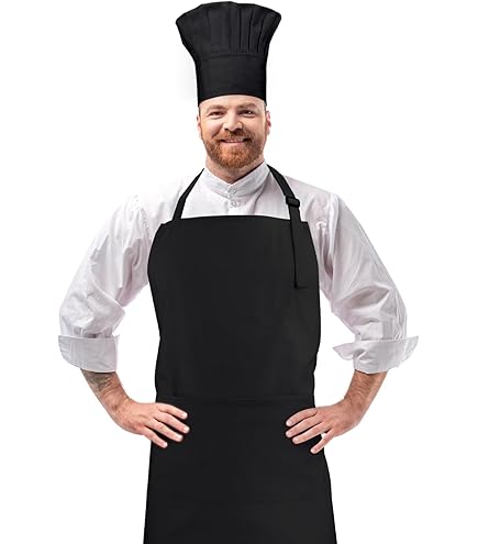 Hyzrz Juego De 2 Delantales De Chef, Delantales De Cocina Ajustables, Resistentes A Las Gotas De Agua, Para Cocinar, Para Mujeres, Hombres, Regalo Del Padre (blanco