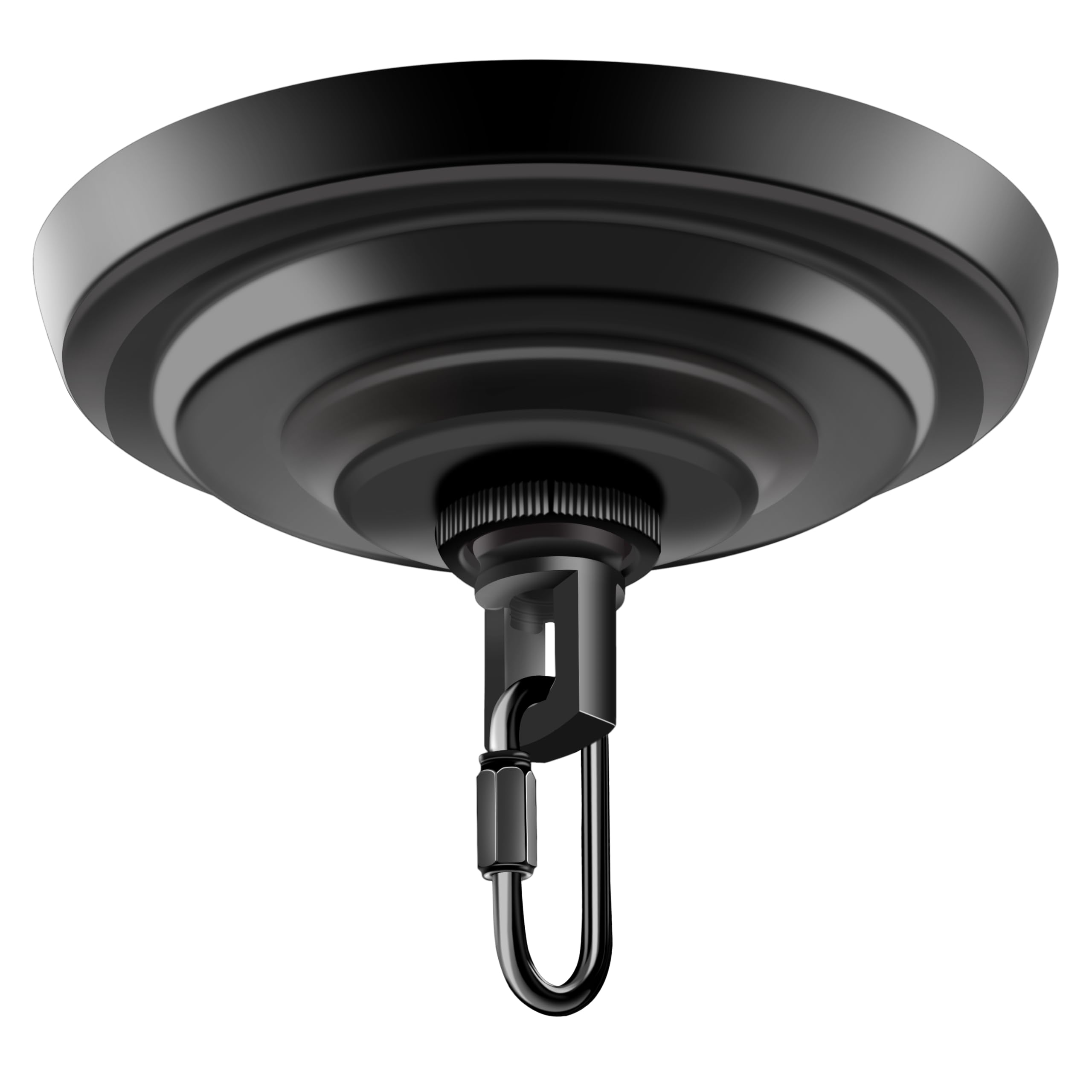 Photo 1 of MAYOMAJO 6 Inch Light Canopy Kit with Heavy Duty, Replacement Cover Plate with Mounting Hardware for Chandelier, Pendant Light, Swag Light, Flower Basket or DIY Projects (Black)0