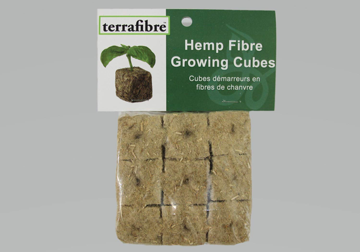Terrafibre Hemp Fibre Growing Cubes (9,1.5) 9 pack of 1.5 inch cubes