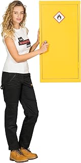 The Workplace Depot Hazardous Cabinet 910mm H Yellow COSHH Storage Unit view 6