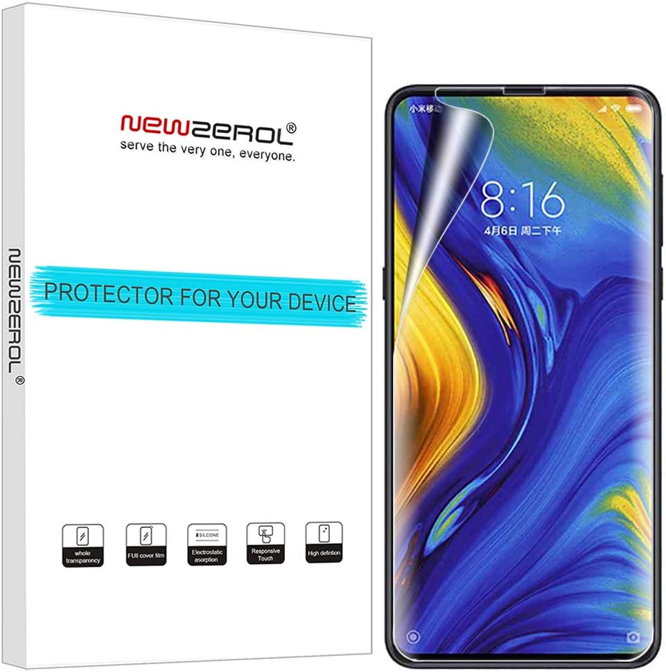 NEWZEROL 3 Packs for Xiaomi Mix 3/Mix 3(5G) Screen Protector [Premium Quality] Anti-Bubble TPU 3D Edge to Edge [Full Coverage] Soft Screen Protector