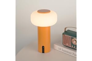 WEILAILUX Shower Lamp Waterproof, Outdoor Cordless Table Lamp Rechargeable, Portable Battery Operated Light, Touch Dimmable Night Light for Bedroom/Patio/Dinning/Camping (Orange)