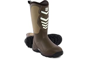 PW WOVENPAK WOVENPAK Rubber Boots for Men, Mens Boots Waterproof Insulated Hunting Boots with Steel Shank, Neoprene Rubber Work Mud Boots Outdoor All Season, Size 6-13