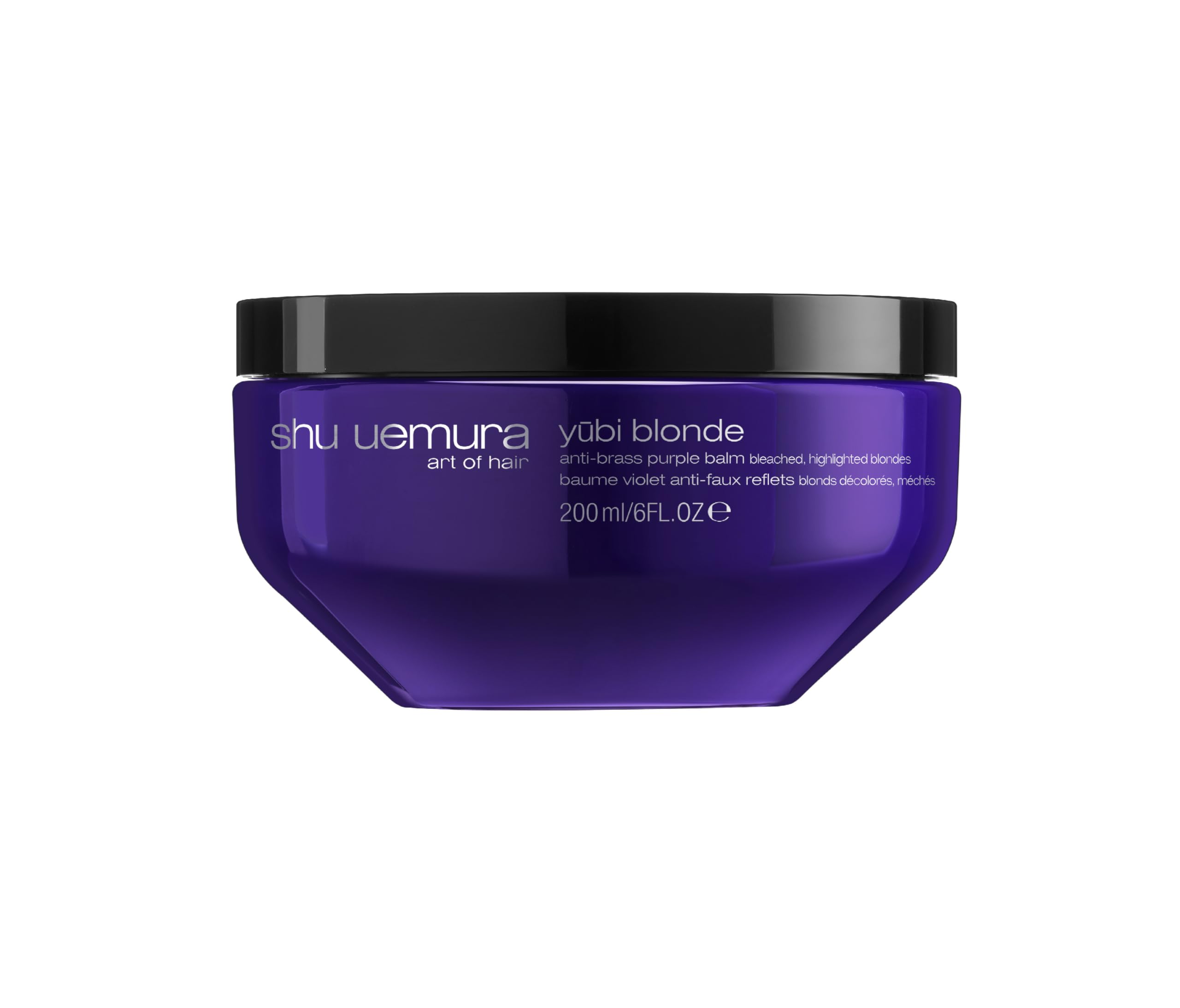 Shu Uemura, Anti-Brass Purple Hair Mask Yubi Blonde, Bleached/Highlighted Blonde Hair, Enriched with White Peony & High-Tech Cool Pigment, Anti-Brass & Strength, 200ml