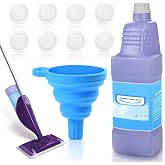 Upgraded Refillable Bottle for Swiffer&reg; Wet Jet&trade; Mop, 1250ml/42.3 fl oz | Leak-Proof HDPE Solution Refill Bottle with 8 Silicone Gaskets &amp; 1 Funnel,Easy Install for Use with Any Cleaning Solution
