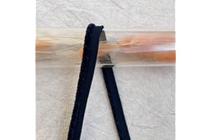 Yalulu 20 Yards Velvet Piping Bias Tape, 10mm Piping Trim with Cord, Lip Cord Trim for Sewing Clothing Upholstery Trimming (Navy Blue)