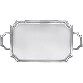 MARIPOSA LINZEE Handled Serving Tray| Silver | Brillante | SERVEWARE | Trays | Recycled SANDCAST Aluminum | Handmade in Mexico