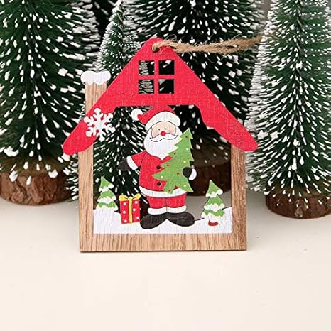 Fidgetgear Christmas Wooden Pendants Ornaments Wooden Craft