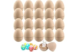 20Pcs Paper Mache Easter Eggs, Fillable & Decoratable Paper Mache Eggs for DIY Crafts, Easter Ornaments and Party Favors (3 x