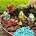 Mood Lab Miniature Gnomes - Fairy Garden Kit of 4 Funny Figurines - 2,8 inch H Set