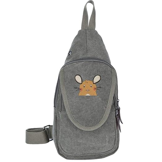 萌え萌えデデンネがくえん1 ワンショルダー バッグ メンズ 斜めがけ 胸バッグ 肩掛け ボディーバッグ 手提げ 小型 キャンバス 出張 通勤 通学