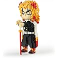 MACTANO Anime Demon Figure Micro Mini Building Set Slayer Rengoku Kyoujurou Building Block Toy for Adult-1383pcs