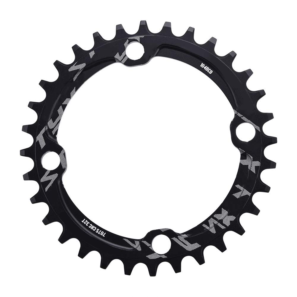 FTVOGUE mountain bike front sprocket mountain bike front sprocket Bike Chain Ring, 32/34/36/38T BCD 104 Bike Crank Chain Ring, MTB Mountain Bike Steel Repair Parts(34T-Black)