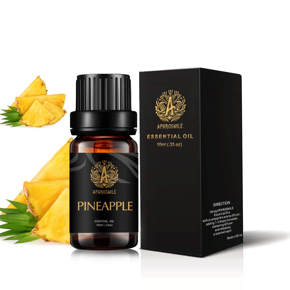 Aromatherapy Pineapple Essential Oil for Diffuser, Pineapple Scented Oil for Humidifier, Therapeutic Grade Pineapple Oil for Home, 10ml Aromatherapy Essential Oil Pineapple for Soap Making