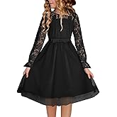 blibean Girls Flower Dresses Fall Lace Tulle Party Dress Size 6-15 Years