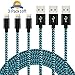 iPhone Cable,Aonsen 3Pack 10FT Charging Cord Nylon Braided - USB Lightning Cable Charger for iPhone 7,SE,5,5s,6,6s,6 Plus,iPad Air,Mini,iPod(Green & Black)