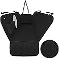 Active Pets Dog Car Seat Cover for Back Seat, Waterproof Pet Protection Hammock, SUV Truck Car Backseat Protector with Safety Features, Black