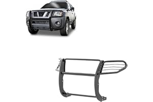 BLACK HORSE OFF ROAD Black Horse Grille brush Bumper Guard Modular Black Compatible with 2005-2015 Nissan Xterra-17A112100MA