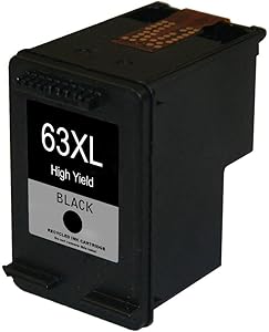 Inktonerworld Remanufactured Replacement F6U64AN for HP 63XL (1 Black) Ink Cartridges for Hp Envy 4520 4516 HP Officejet 4650 3830 3831 4655 HP Deskjet 2130 1112 3630 3633 3634 Printers