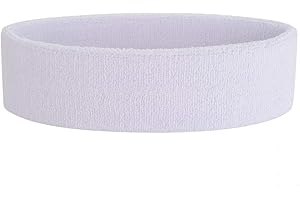 ONUPGO Sweatband/Headband for Men & Women- Terry Cloth Athletic Basketball Head Sweat Bands Moisture Wicking Sweat Absorbing Head Band