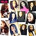 N.L.W. Brazilian human hair lace front wigs for black women T1b/30 Ombre color Glueless Italian yaki kinky straight human hair wigs with baby hair 14 inches