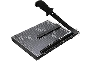 A4 Paper Cutter,12 Inch Paper Guillotine,Dual Paper Guide Bars,Heavy Duty Metal Base,8-12 Sheets Capacity,Professional Paper 