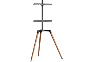 ProMounts Modern TV Floor Stand, Universal TV Mount with 90° Swivel, Corner TV Easel with Tripod Base for 47-72 Inches, LED LCD OLED Flat and Curved Screens