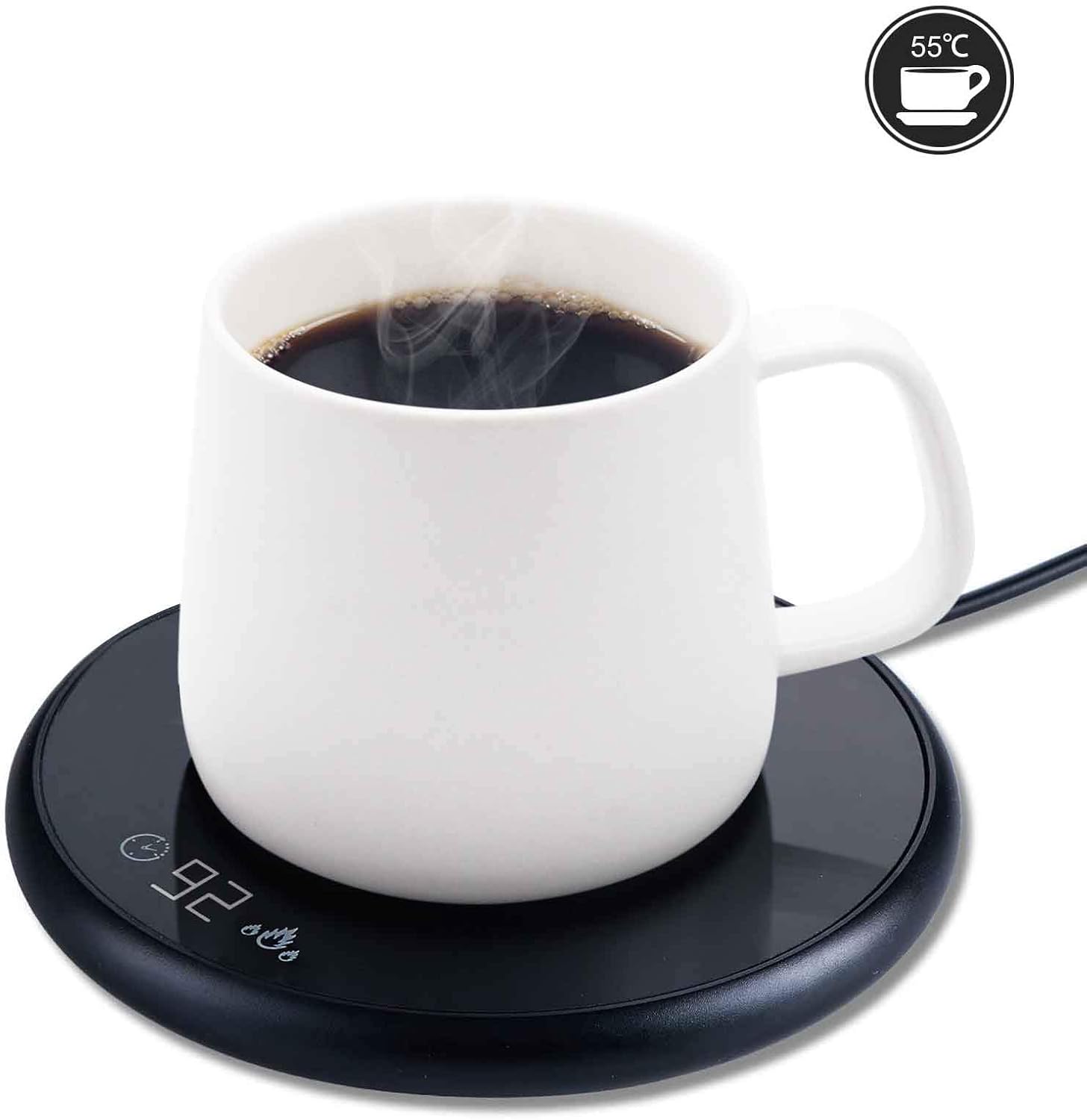 Coffee Mug Warmer, Electric Smart Beverage Mug Warmer Cup Warmer with Touch Tech & LED Backlit Display
