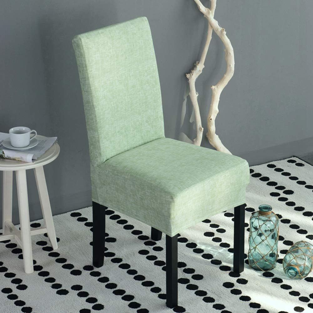 Stretchy Loose Seat Back Decorative Protective Slipcovers Machine Washable For Dining Room Chairs Set Lasperal 1 2 Pack Flax Veins Dining Chair Cover Dining Chair Slipcovers