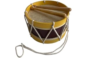SCHOONER BAY CO. 7-1/2" Civil-Revolutionary War Era Wooden, Marching Drum Antique Reproduction with Drum Sticks