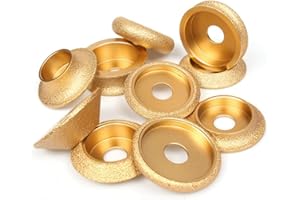 KOFSOL Jp Diamond Grinding Wheel, Bore 20mm Dia 3inch/75mm Dry Vacuum Brazed Diamond Grinding Wheel Demi-bullnose Edge Profile Grinding Disc 1pcs (Color : Round Wheel 35mm)