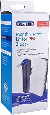 Interpet Monthly Service Kit PF4 Mini Aquarium Filter Bonded Foams Pack of 3
