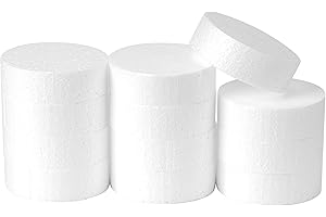 Crafare 3 Inch Foam Circles for Crafts 12 Pack 1 Inch Thick Round Polystyrene Discs for DIY Projects