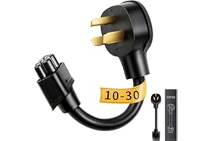 WenStorm NEMA 10-30 Adapter for Tesla Gen 2 Mobile Connector, 240V 24A Dryer Outlet EV Charger Adapter, Heavy-Duty Level 2 Charging for Tesla Model 3, S, X, Y - Safe and Durable (10-30P)