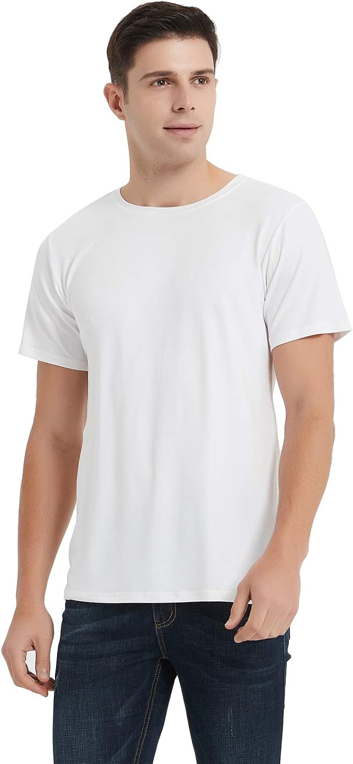U2SKIIN 2 Pack Mens Plain t Shirts, Crew-Neck Short Sleeve T-Shirt for Men at  Men’s Clothing store