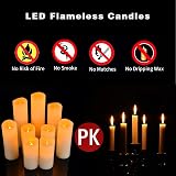 HANZIM LED Candles Flameless Ivory Pillars with 10 Key Remote 24h Timer view 5