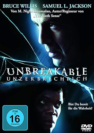Unbreakable Unzerbrechlich Amazon De Bruce Willis Samuel L Jackson Robin Wright Charlayne Woodard Spencer Treat Clark James Handy Eamonn Walker Elizabeth Lawrence Leslie Stefanson James Newton Howard Bruce Willis Samuel L Jackson