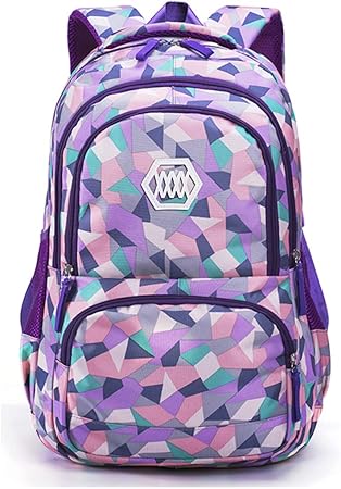 Fanci geometric prints primary school student satchel backpack for girls waterproof preppy schoolbag Clearance