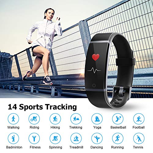 Letsfit Fitness Tracker, Activity Tracker Watch with Heart Rate Monitor