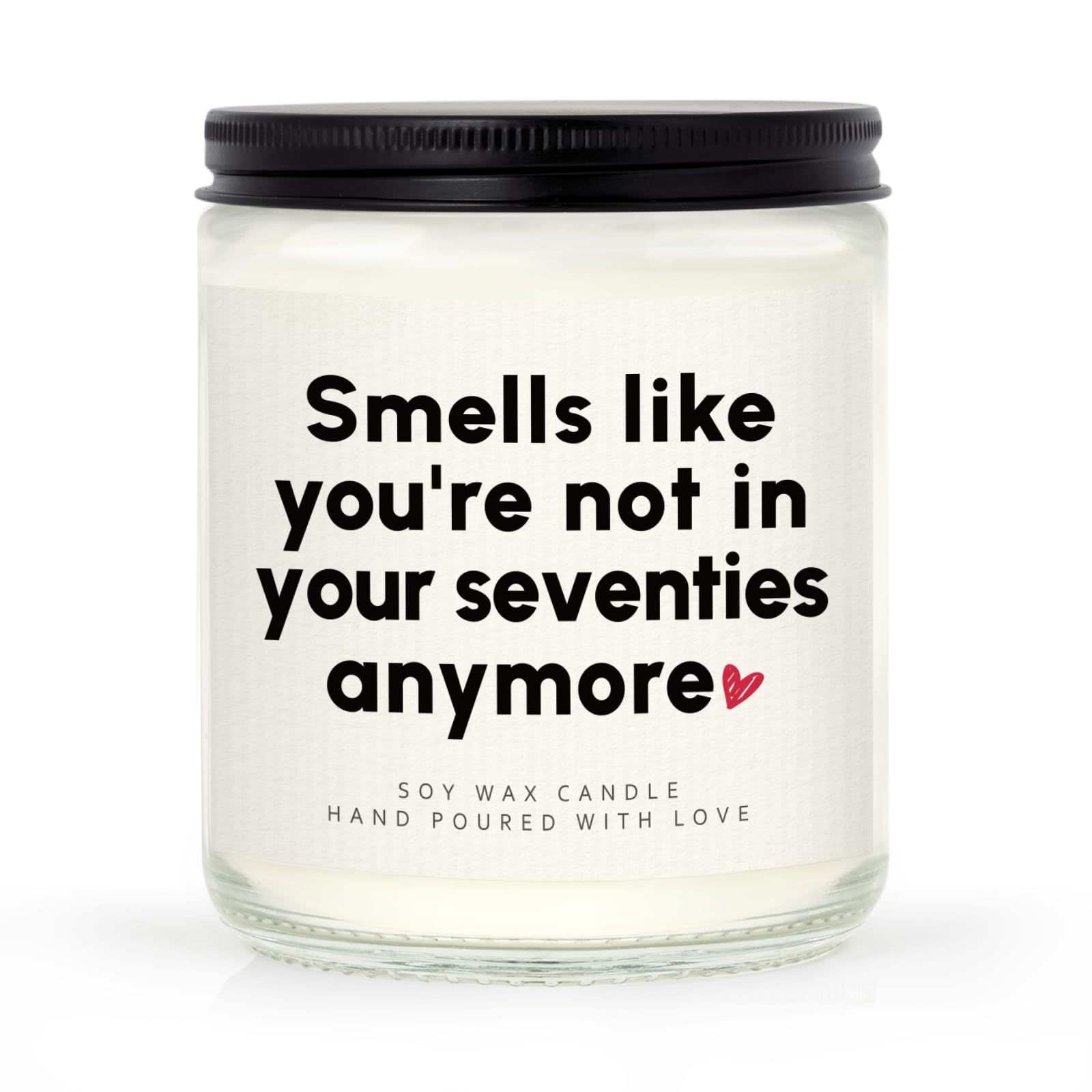 Leebbsin Funny 80th Birthday Gifts for Women Men- Handmade Birthday Candle Soy Wax Lavender- 80th Birthdays Decorations, Birthdays Gifts for Wife Husband Mum Dad Grandma Auntie Sister Friend, 7oz