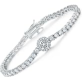 Gemsme 18K Gold Plated 3.0mm Bracelet Classic Hypoallergenic Cubic Zirconia Tennis Bracelet for Women 6.5-8.5 Inch