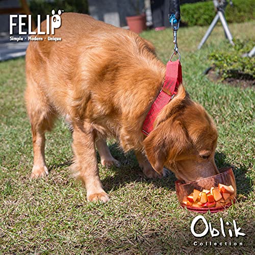 Felli Pet Elevated Dog Bowl Weighty Plastic for Small Medium Pet Slanted Oval Dog Dish Detachable Non Slip Base… - Image 5