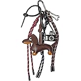 CAZOYIN Leather Bag Charms Designer Dachshund Purse Charm Bow Camera Rope Keychains Y2k Backpack Handbag Accessories