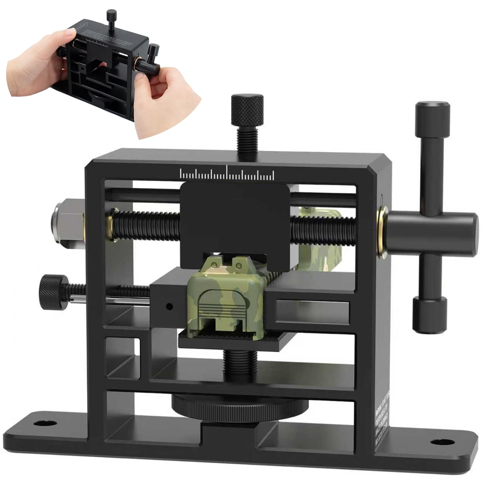 Photo 1 of SporGain Handgun Sight Pusher Heavy Duty Tool for Precise Rear Sight Removal and Adjustment, Adjustable Base for Square Slides