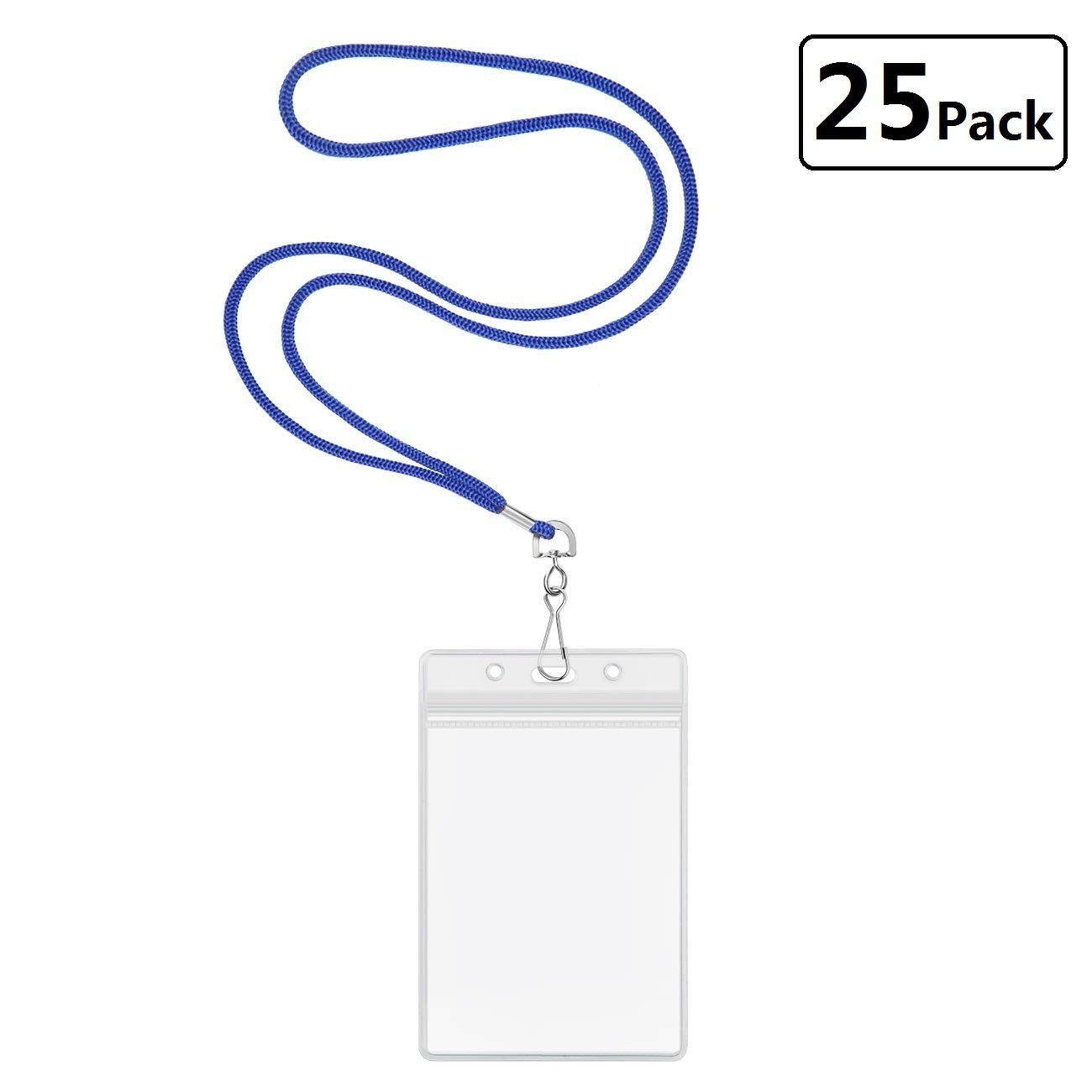 Name Badge Holders With Lanyards Clear Plastic Horizontal Name Tag