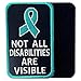 Not All Disabilities are Visible Vests/Harnesses Service Dog Emblem Embroidered Fastener Hook & Loop Patch