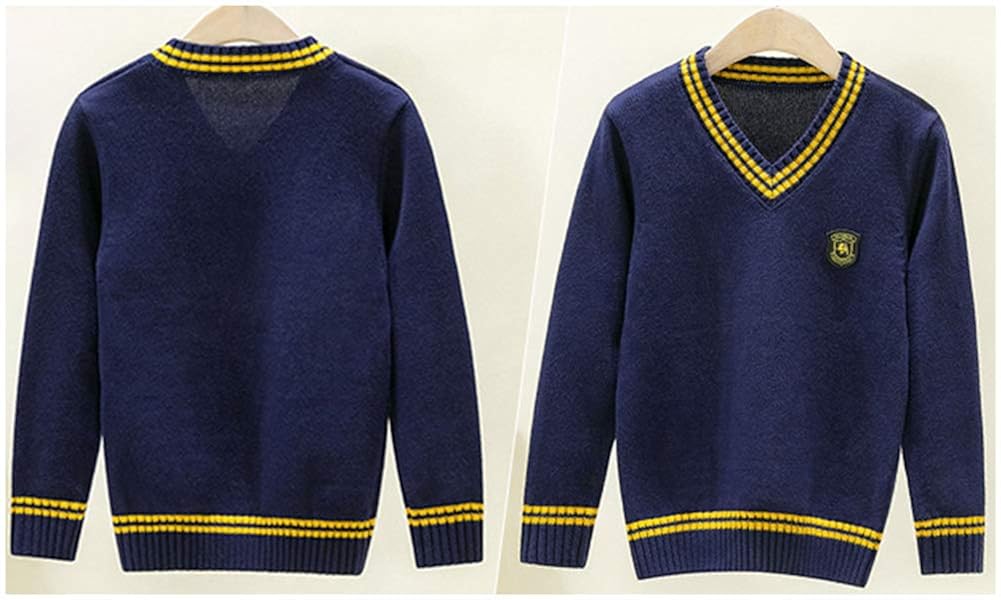 Bekleidung Strickpullover V-Ausschnitt Jungen Mädchen Lange Ärmel
