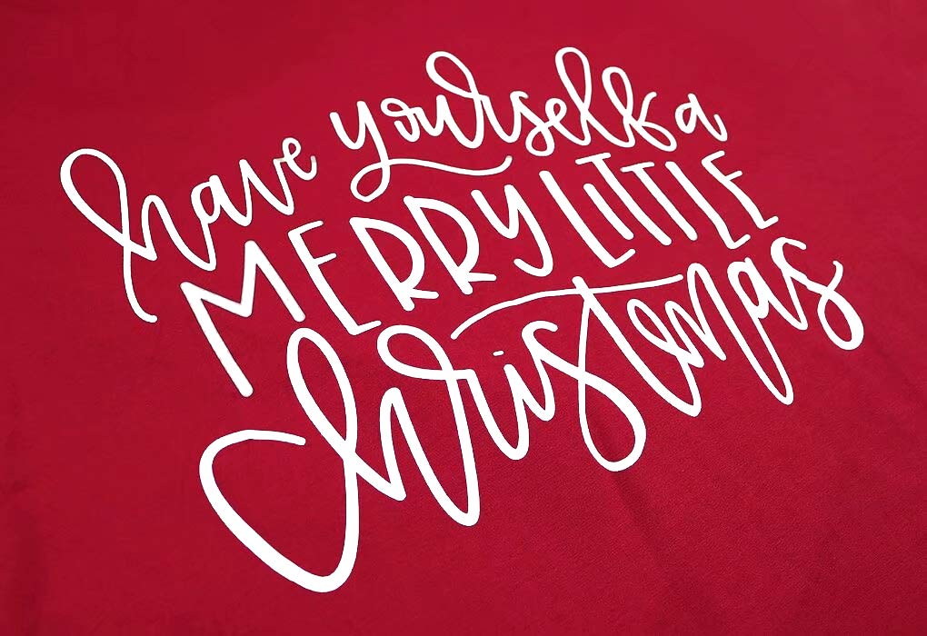 Have Yourself A Merry Little Christmas Shirt Women Funny Letter Print Short Sleeve Tops Xmas Holiday Tees - Image 3