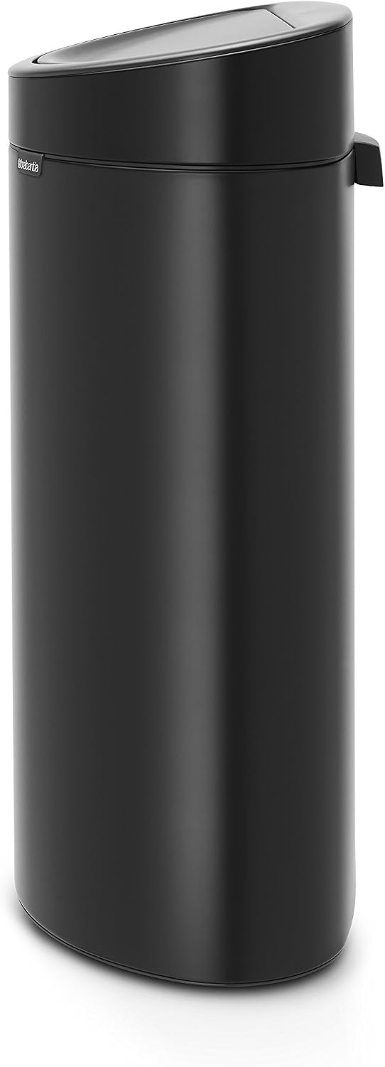 Brabantia 40L Kitchen Touch Bin New (Matt Black) Removable Lid, Soft-Touch Open, Easy Clean Rubbish Waste Bin + Free Bin Bags - Image 3