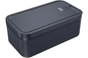 ySky Lockable Storage Box with Combination Code - Secure Medicine Safe box, Phone Jail & Snack Container for Refrigerator, Home, Office, Travel - Durable Multi-Purpose Lock Box (Navy)